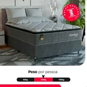 Ver imagem 5 de Cama Box Casal + Colchão Comfort Class Pillow Top 138x188 Cinza/suede Cinza