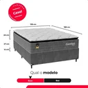 Ver imagem 4 de Cama Box Casal + Colchão Comfort Class Pillow Top 138x188 Cinza/suede Cinza