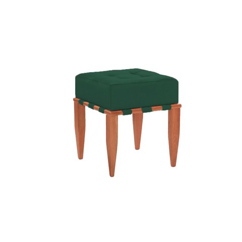 Puff Decorativo Pérola - Tecido Verde Folha