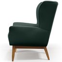 Ver imagem 6 de Kit Poltrona Decorativa Milena D02 com Puff Viseo Linho Verde C-117 - Lyam Decor