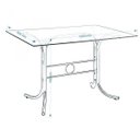 Ver imagem 3 de Mesa Retangular Tampo de Vidro 4166 Cinza/Cromado