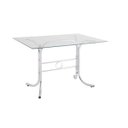 Ver imagem 1 de Mesa Retangular Tampo de Vidro 4166 Cinza/Cromado