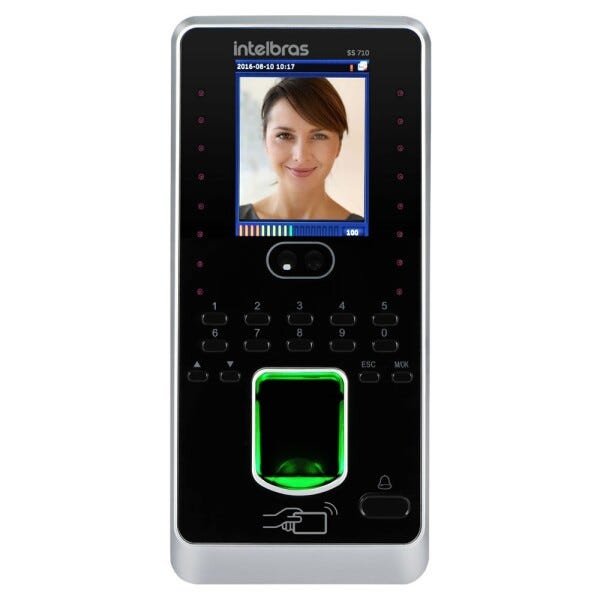 Controlador de Acesso Facial Biometrico Senha Cartão Ss 710 Intelbras - 6