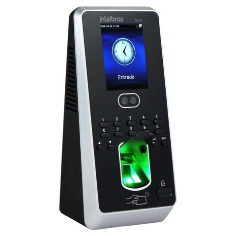Controlador de Acesso Facial Biometrico Senha Cartão Ss 710 Intelbras