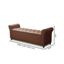 Ver imagem 4 de Baú Recamier Madeira Couro Sintético Luxo Estofado Solteiro:1827