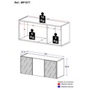 Ver imagem 3 de Rack Tv até 32 Polegadas 3 Portas Suspenso com Espelhos Multimóveis Mp1077 Branco