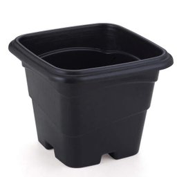 VASO 3 LTS QUADRADO PRETO - 1