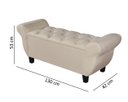 Ver imagem 5 de Recamier Baú para Cama Casal Ana 1,30m Estofado Retro Premium Closet Estilo Decorativo Cor Bege