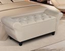 Ver imagem 2 de Recamier Baú para Cama Casal Ana 1,30m Estofado Retro Premium Closet Estilo Decorativo Cor Bege