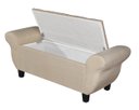 Ver imagem 4 de Recamier Baú para Cama Casal Ana 1,30m Estofado Retro Premium Closet Estilo Decorativo Cor Bege