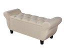 Ver imagem 1 de Recamier Baú para Cama Casal Ana 1,30m Estofado Retro Premium Closet Estilo Decorativo Cor Bege
