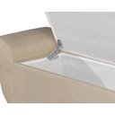 Ver imagem 3 de Recamier Baú para Cama Casal Ana 1,30m Estofado Retro Premium Closet Estilo Decorativo Cor Bege