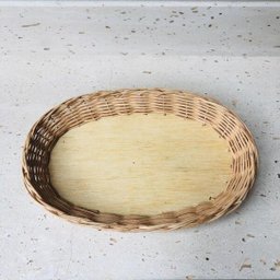 Bandeja Oval Cipó 4x13x19cm Peq Cesta para Café Da Manhã Pão - 3