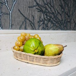 Bandeja Oval Cipó 4x13x19cm Peq Cesta para Café Da Manhã Pão - 2