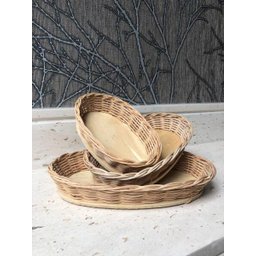 Bandeja Oval Cipó 4x13x19cm Peq Cesta para Café Da Manhã Pão - 6