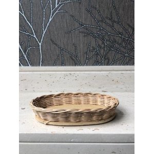 Bandeja Oval Cipó 4x13x19cm Peq Cesta para Café Da Manhã Pão