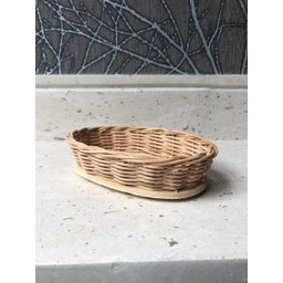 Conj de 3 Mini Bandejas Oval Cipó Cesta para Café 4x10x17Cm - 1