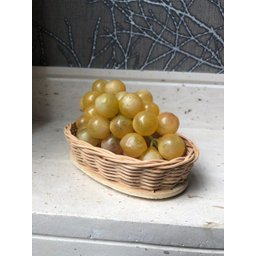 Conj de 3 Mini Bandejas Oval Cipó Cesta para Café 4x10x17Cm - 2