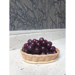 Conj de 3 Mini Bandejas Oval Cipó Cesta para Café 4x10x17Cm - 4