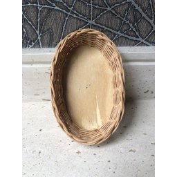 Conj de 3 Mini Bandejas Oval Cipó Cesta para Café 4x10x17Cm - 3