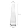 Vaso De Vidro Incolor Decorativo Afunilado 38x11cm - 2