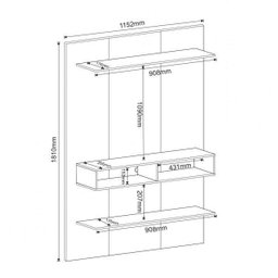 Painel para TV até 50 Polegadas com 2 Nichos Mister - 3