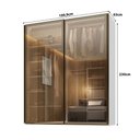 Ver imagem 4 de Guarda Roupa C/ 2 Portas de Correr Reflecta e Led 100% Mdf Cor:branco