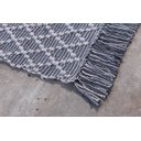 Ver imagem 2 de Tapete Indiano Kilim - Adalli - 1,00M x 1,50M - 100% Algodão - Cinza - Niazitex