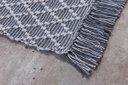 Ver imagem 2 de Tapete Indiano Kilim - Adalli - 1,00M x 1,50M - 100% Algodão - Cinza - Niazitex