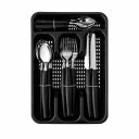 Ver imagem 1 de Jogo de Talheres Clink 24 Peças Inox - Preto