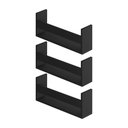 Ver imagem 2 de Kit com 3 Prateleiras Nicho em Mdf 15mm 50x12x15 - Perfeito para Livros e Revistas Preta