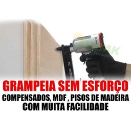 Jogo Grampeador Pneumático Pressão + Grampo Sargento - 9