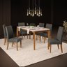 Mesa de Jantar Sicília com 6 Cadeiras Raquel Plus DJ Móveis - 1