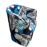Capa Poltrona Circular Ferradura Estampada:folha Azul - 2