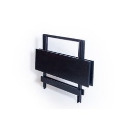 Mesa Dobrável com 6 Cadeiras Estofadas 120x70 Preto - 2