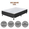 Base Cama Box Casal 1,88 X 1,38 X 0,42 Suede Preto - 2