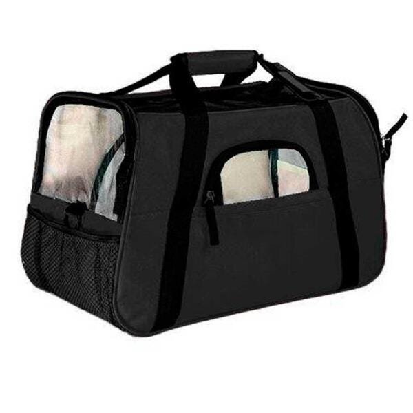 Bolsa De Transporte Cães E Gatos Grande The Dog Bag Preta - 1