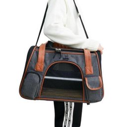 Bolsa Transporte Pet Luxo Cães E Gatos Avião Preto - 9