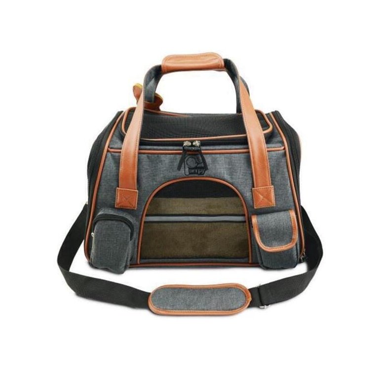 Bolsa Transporte Pet Luxo Cães E Gatos Avião Preto