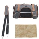 Ver imagem 3 de Bolsa Transporte Pet Luxo Cães E Gatos Avião Preto