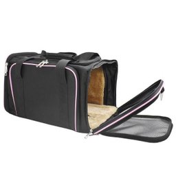 Bolsa Pet Transporte Expansível Rosa + Cinto de Segurança - 6