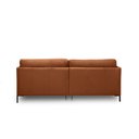 Ver imagem 7 de Sofá Decorativo Karine 3 Lugares Sala de Estar 230cm com Chaise Pés em Aço Couro Conhaque G88 - Gran
