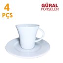 Ver imagem 2 de Jogo 4 xícaras de chá com Pires Elite 180ml - Gural Porselen