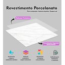 Ver imagem 2 de Painel Placa Para Parede E Piso Chão Autocolante Laminado Marmore Branco Rajado 25x25cm