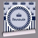 Ver imagem 1 de Papel de Parede Infantil Coroas e nome Personalizado 082-60x300cm