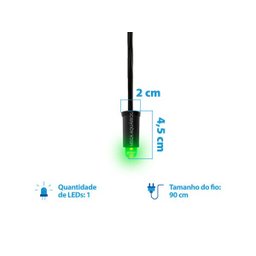 Luzinha LED Luz Luminária Verde Enfeite Aquários Fontes Água - 2