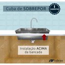 Ver imagem 4 de Cuba Cozinha Gourmet 43x39 Sobrepor Aço Inox 304 Tubrax