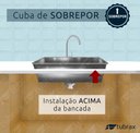 Ver imagem 4 de Cuba Cozinha Gourmet 43x39 Sobrepor Aço Inox 304 Tubrax