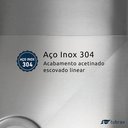 Ver imagem 5 de Cuba Cozinha Gourmet 43x39 Sobrepor Aço Inox 304 Tubrax