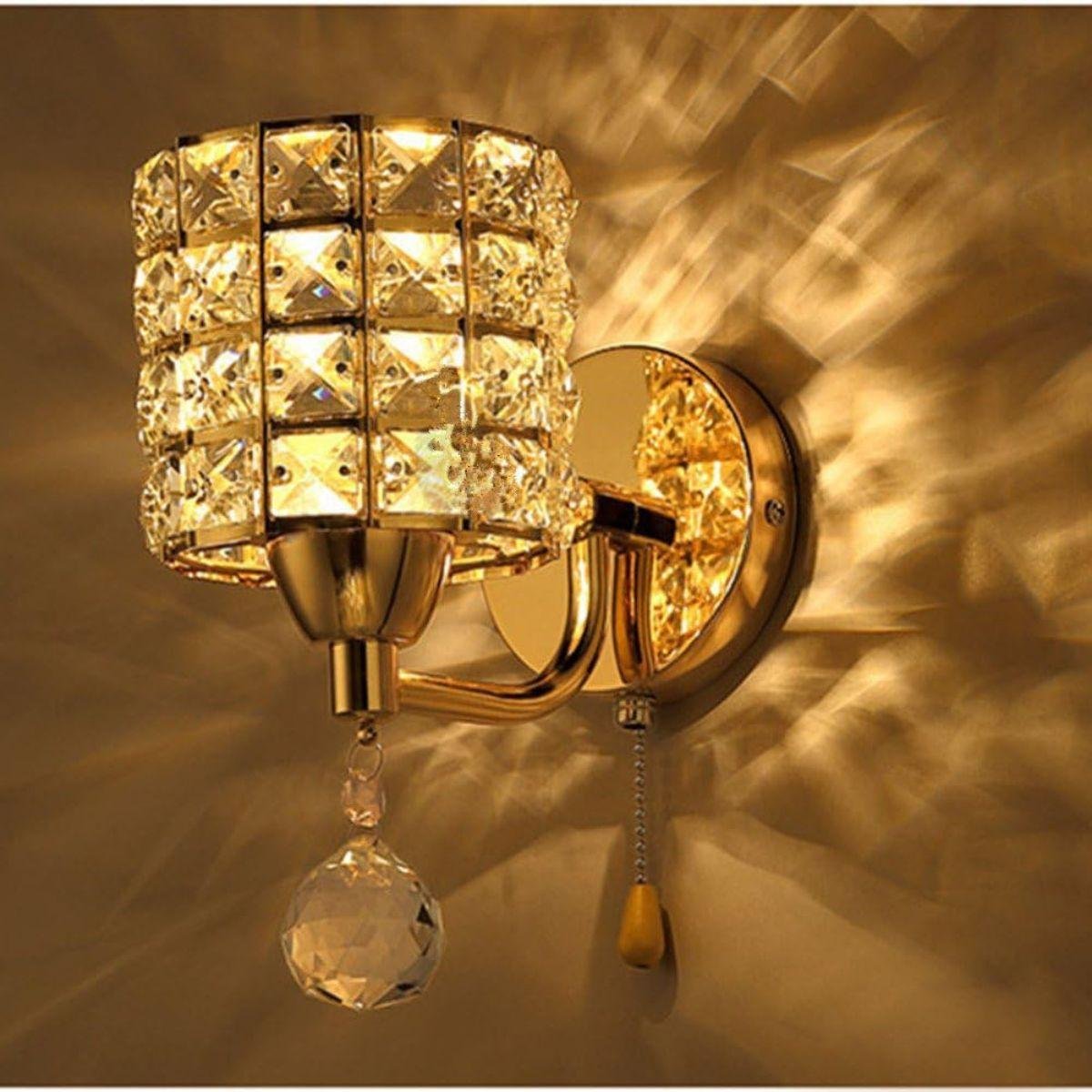 Arandela Luminária Parede Decorativo Cristal Moderna Luxuosa - 4